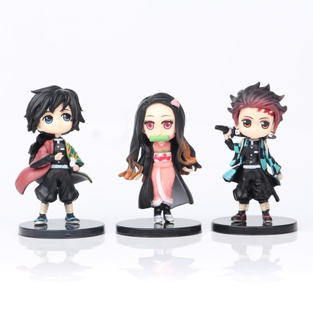 Mô hình đồ chơi - Bộ 6 Nhân Vật Lưỡi Quỷ  - Kimetsu No Yaiba - No Box - N3-K45-T2-S1