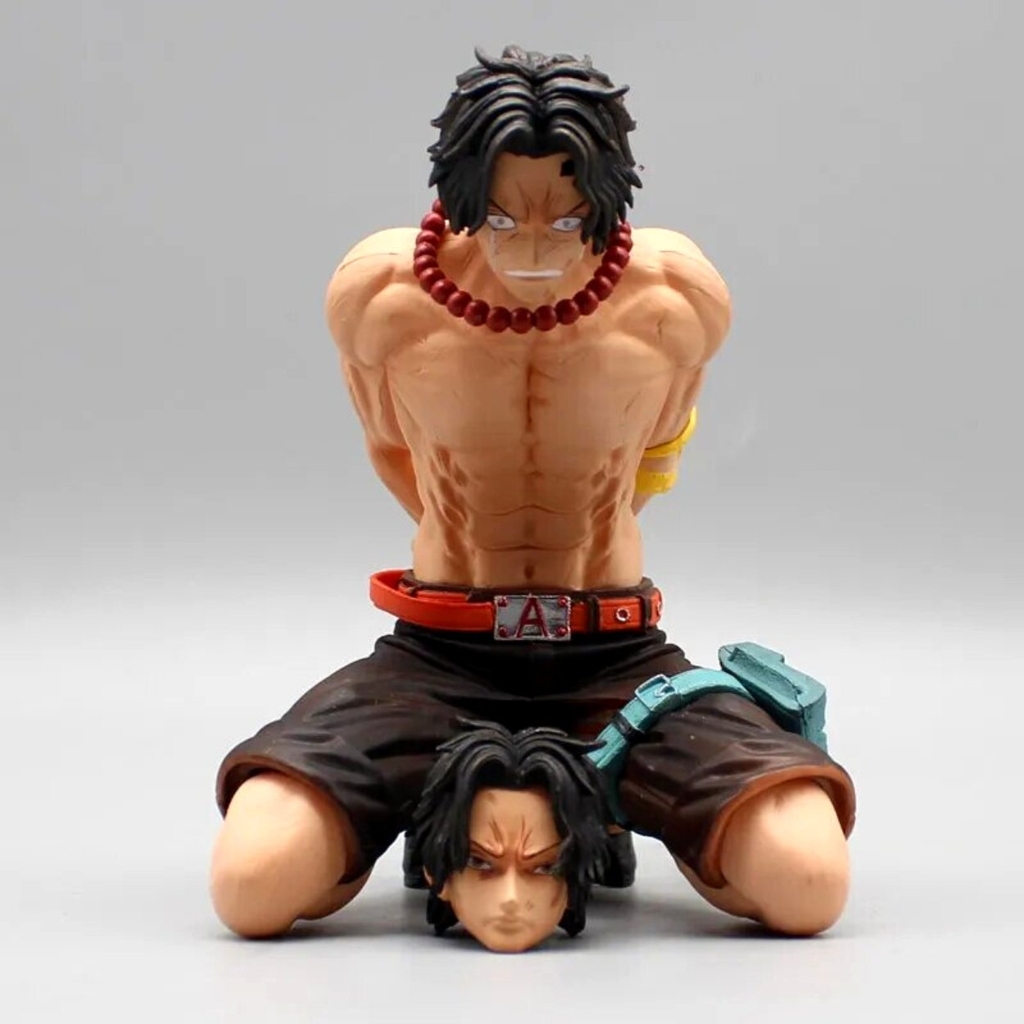 Mô Hình OnePiece ACE Tù nhân - Cao 12cm - rộng 9cm - nặng 340gram - Phụ Kiện : 2 đầu thay th - Figure OnePiece - Có Hộp màu - N4-K14