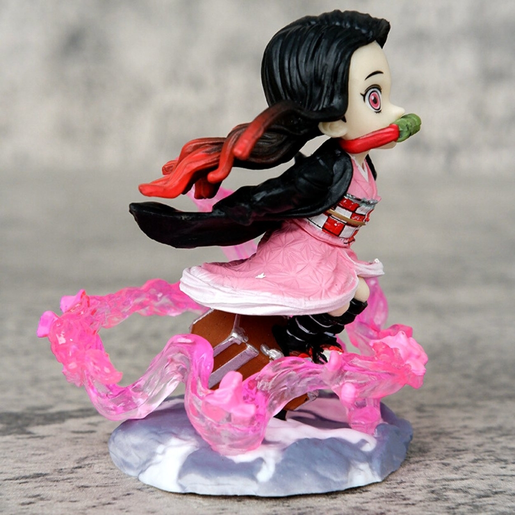 Mô Hình Kimetsu No Yaiba nezuko chiến đâu - Cao 8cm - nặng 100gram - Figure Thanh gươm diệt quỷ - Có Vỏ Hộp màu