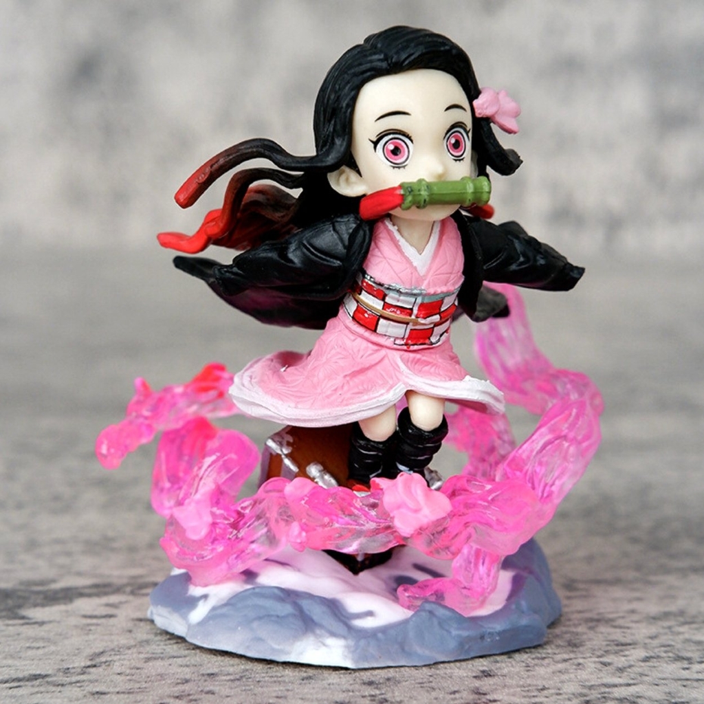 Mô Hình Kimetsu No Yaiba nezuko chiến đâu - Cao 8cm - nặng 100gram - Figure Thanh gươm diệt quỷ - Có Vỏ Hộp màu - N1-K44-T3-S3