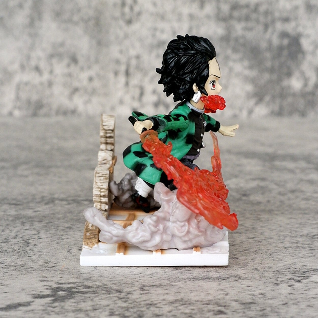 Mô Hình Kimetsu No Yaiba tanjirou chiến đấu - Cao 9cm - nặng 130gram - Phụ kiện : Kiếm - Figure Thanh gươm diệt quỷ - Có Vỏ Hộp màu - N1-K45-T4-S2-S3
