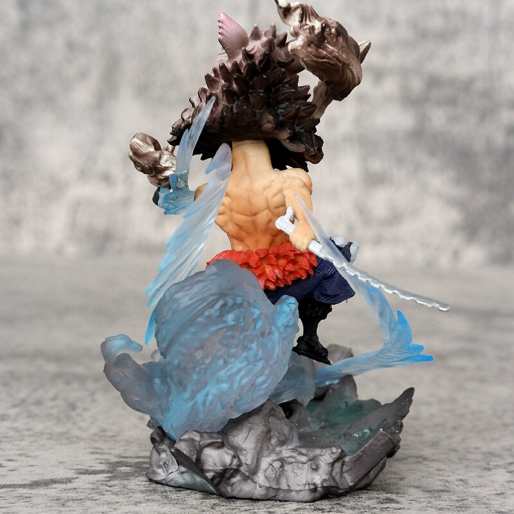 Mô Hình Kimetsu No Yaiba Inosuke chibi chiến đấu - Cao 10cm - nặng 130gram - Phụ kiện : 2 đầu thay thế + 2 kiếm - Figure Thanh gươm diệt quỷ - Có Vỏ Hộp màu - N1-K45-T4-S1