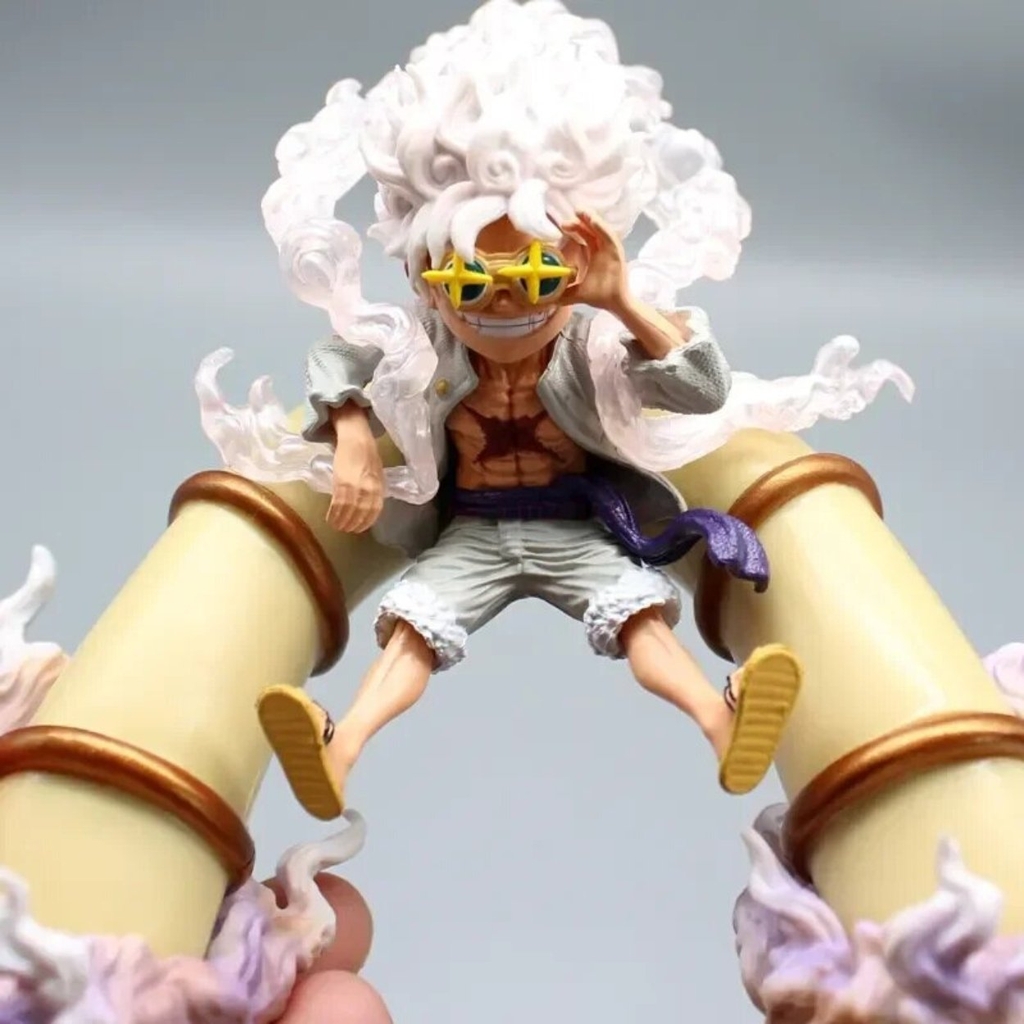 Mô Hình OnePieceLuffy gear 5 đu dây đeo kính ngôi sao - Cao 12cm - nặng 260gram , Figure OnePiece - có vỏ hộp màu - N1-K32-T4-S3