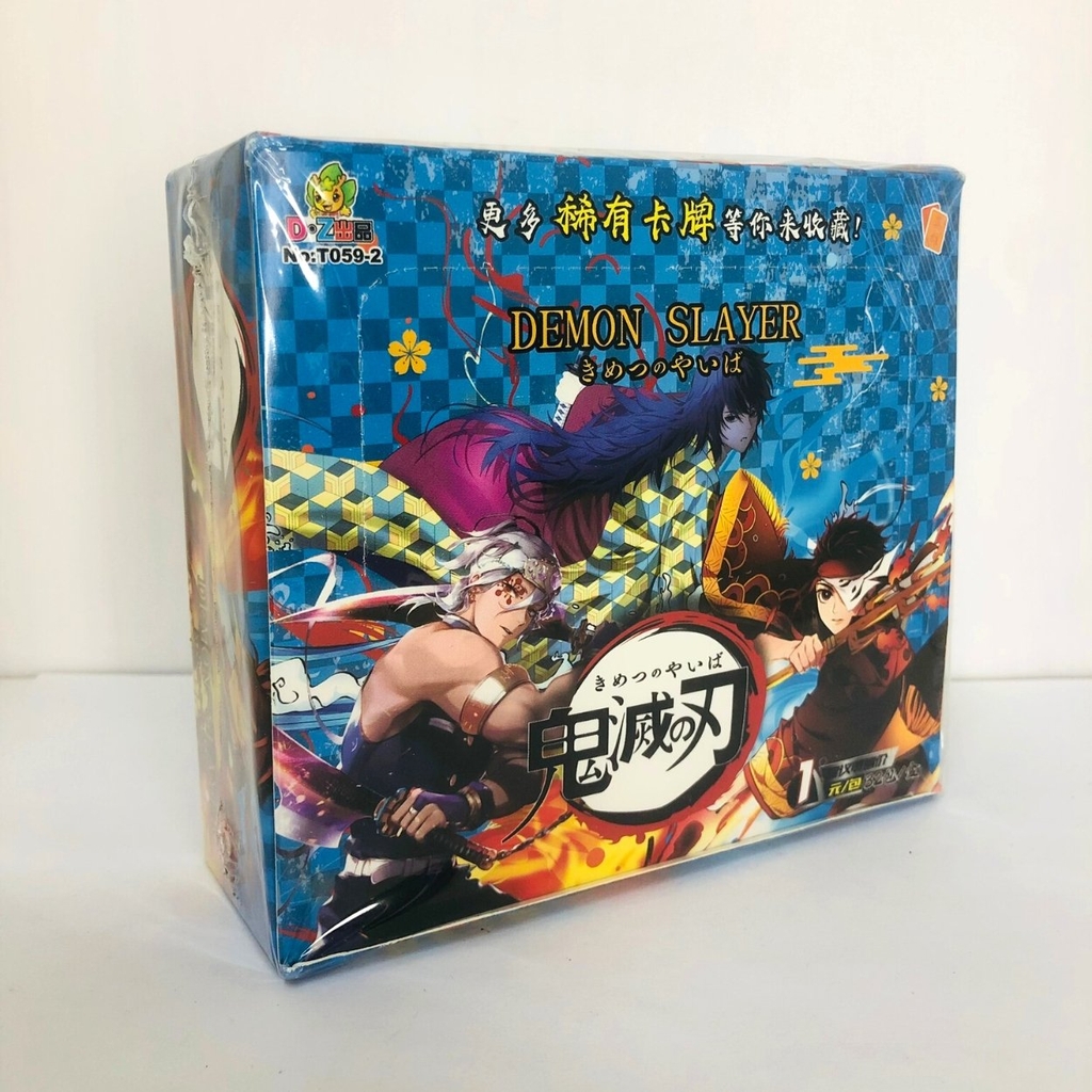 Pack anime kimetsu no yaiba  - 1 Hộp = 32PACK - Mỗi pack có 5 thẻ- Cao 13cm - rộng 14cm