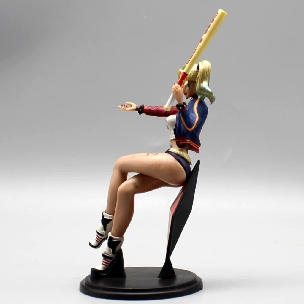 Mô Hình harley quinn - Cao 11cm - nặng 700gram - Phụ Kiện : gậy + đế - harley quinn - no box N1-K39-T4-S1