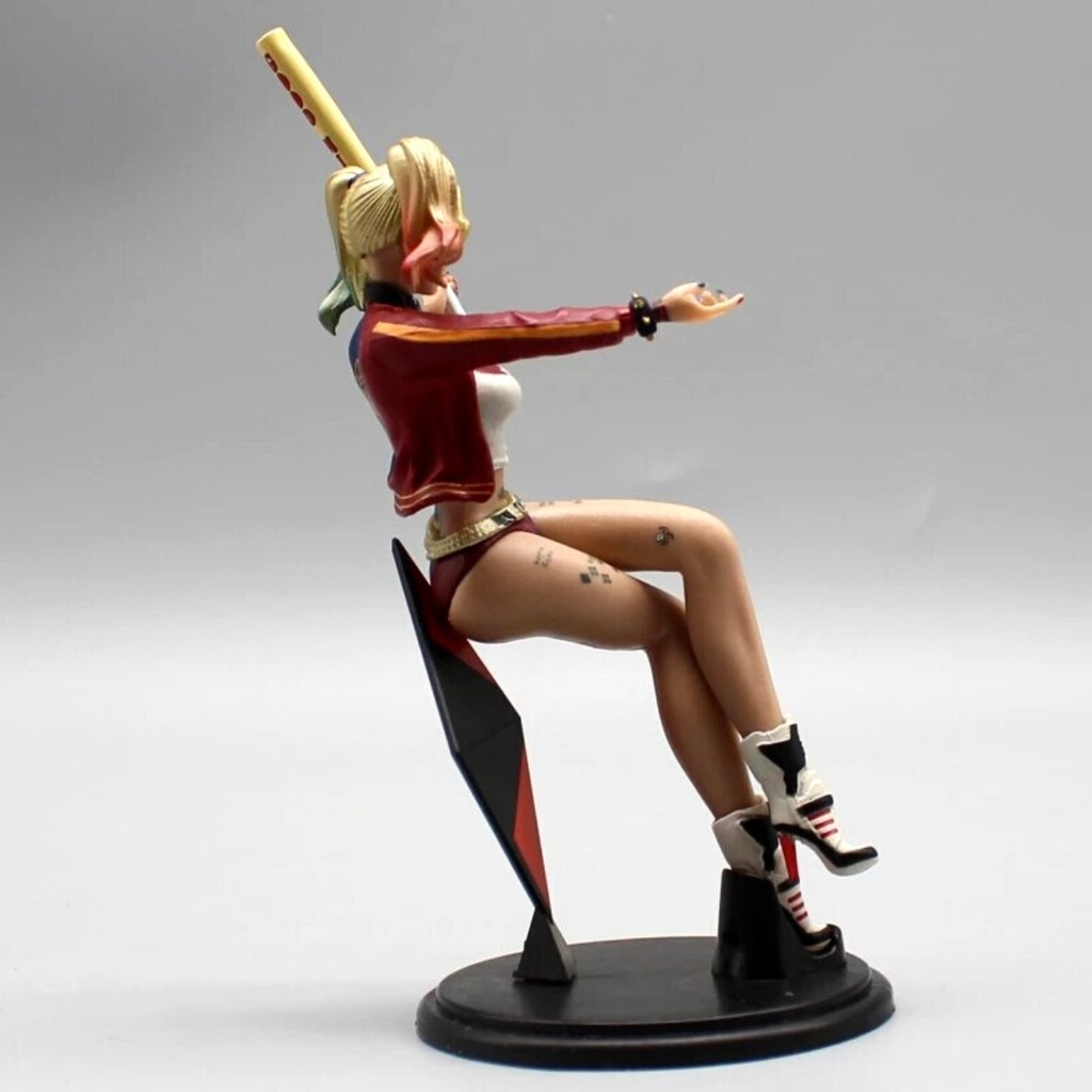 Mô Hình harley quinn - Cao 11cm - nặng 700gram - Phụ Kiện : gậy + đế - harley quinn - no box N1-K39-T4-S1