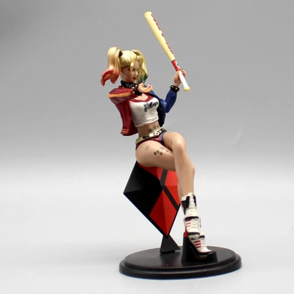 Mô Hình harley quinn - Cao 11cm - nặng 700gram - Phụ Kiện : gậy + đế - harley quinn - no box N1-K39-T4-S1