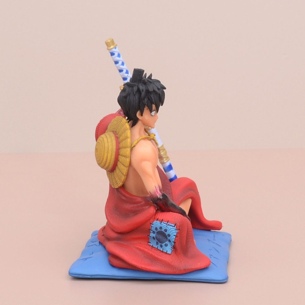Mô Hình OnePiece Luffy Wano ngồi cầm kiếm - 10cm - rộng 8cm - nặng 180gram - Phụ kiện : kiếm + Đế - Figure OnePiece - Có Hộp - N1-K47-T3-S2
