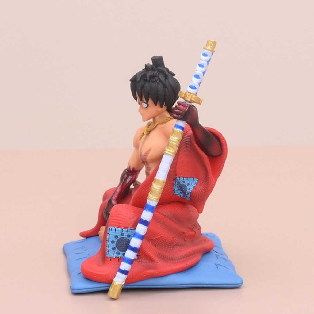 Mô Hình OnePiece Luffy Wano ngồi cầm kiếm - 10cm - rộng 8cm - nặng 180gram - Phụ kiện : kiếm + Đế - Figure OnePiece - Có Hộp - N1-K47-T3-S2