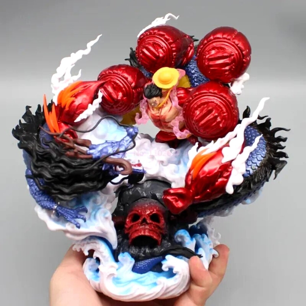 Mô Hình OnePiece Luffy gear 4 Đại chiến kaido - Cao 21cm - rộng 21cm - nặng 1kg7 - Figure OnePiece - Có Hộp màu N1-K38-T3-S5