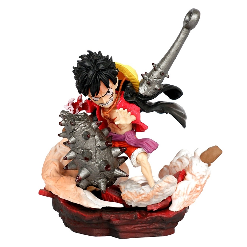 Mô Hình OnePiece Luffy áo choàng chibi - Cao 10cm - rộng 9cm - nặng 140gram - Figure OnePiece - Có Hộp - (VAT 002-01-60) - K18-T3-S7