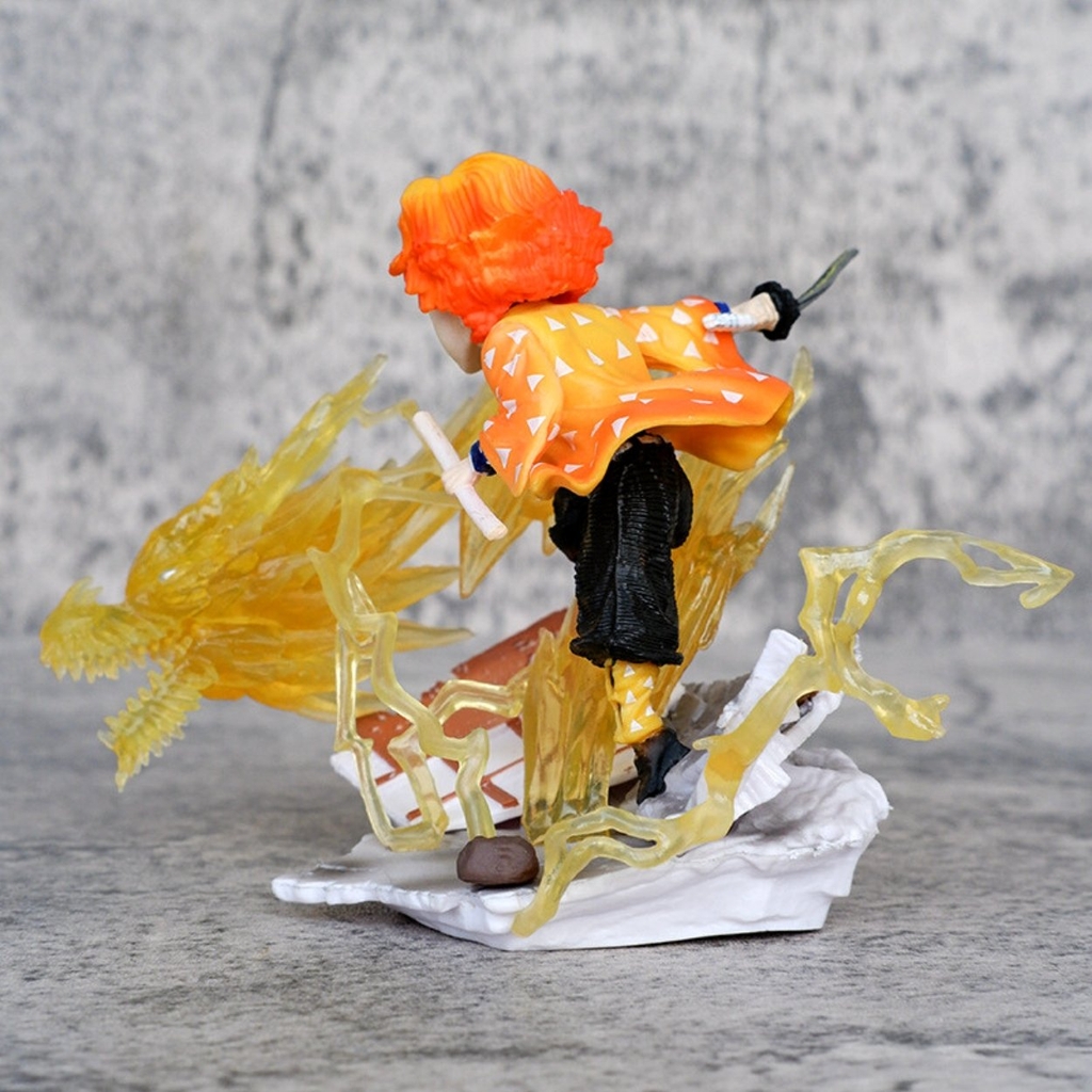 Mô Hình Kimetsu No Yaiba Zenitsu chibi chiến đấu - Cao 8,5cm - nặng 190gram - Phụ kiện : Kiếm - Figure Thanh gươm diệt quỷ - Có Vỏ Hộp màu - N1-K44-T4-S2-S3