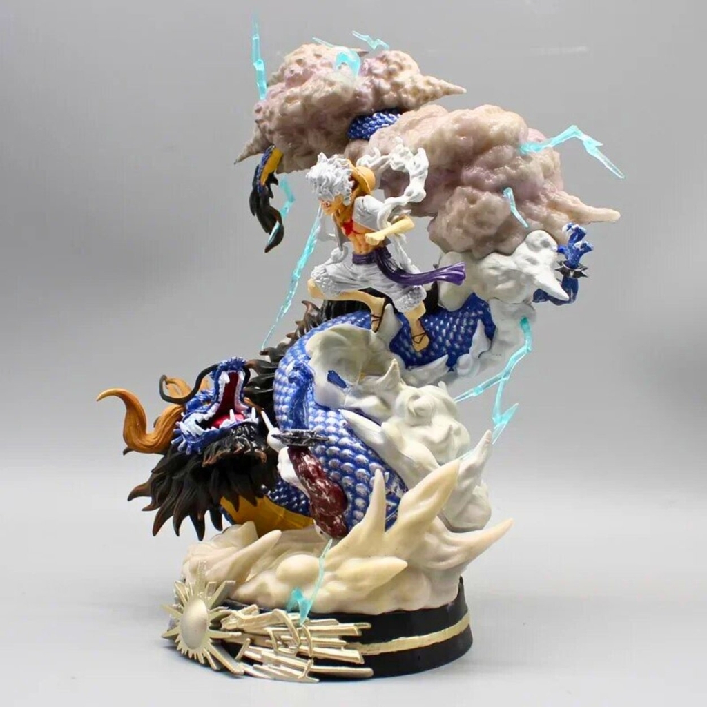 Mô Hình OnePiece Luffy Gear 5 đại chiến rồng Kaido - Cao 23cm - rộng 18cm - nặng 1kg2 - Figure OnePiece - no box - K16-T4-S2