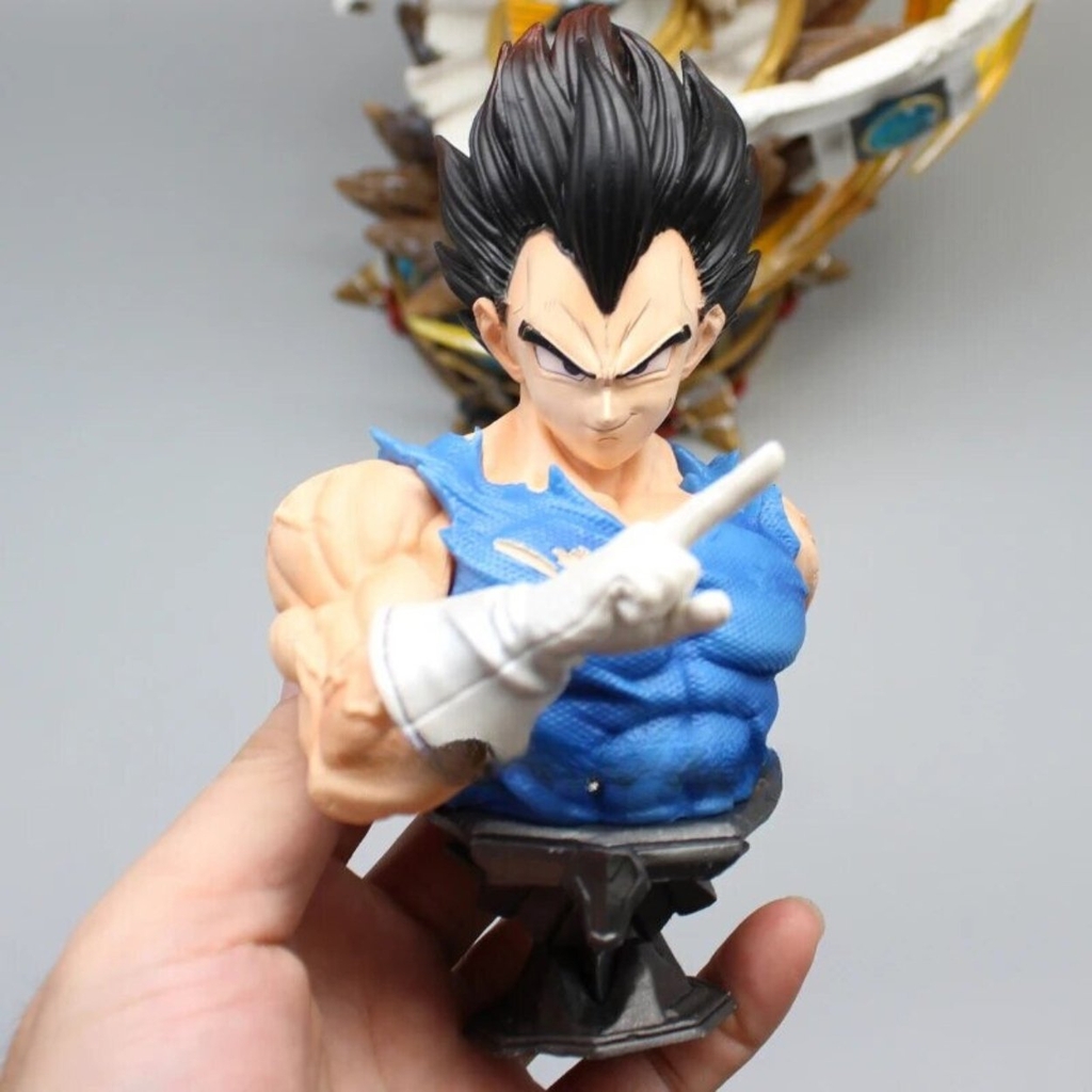 Mô hình DragonBall Vegeta Majin dáng đứng siêu ngầu - Cao 44cm - nặng 3kg - Phụ kiện : 2 đầu thay thế + 1 bán thân - Dragon Ball - Có Hộp carton - N3-T5