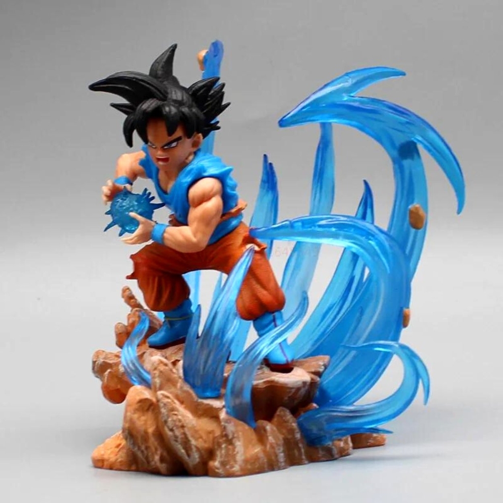 Mô hình DragonBall Goku chibi bắn chưởng hiệu ứng base đẹp - Cao 11cm - nặng 190gram - nặng 230gram - Dragon Ball - Có Hộp màu - N1-K49-T3-S1
