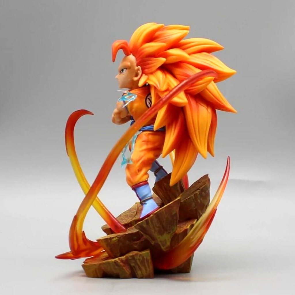 Mô hình DragonBall Goku ssj3 bắn chưởng hiệu ứng base đẹp - Cao 15cm - nặng 350gram - Dragon Ball - Có Hộp màu n1-k45-t3-s1