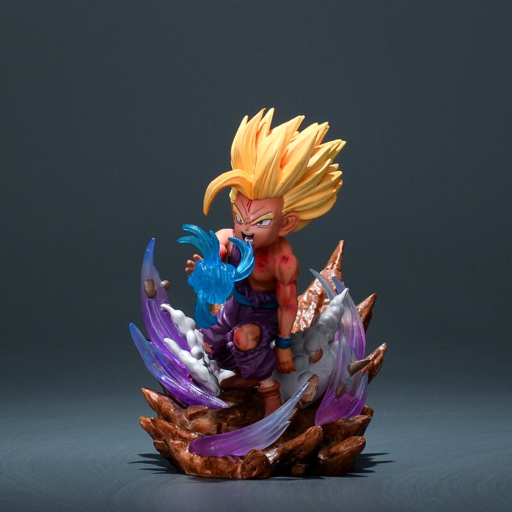Mô hình DragonBall Gohan chibi chiến đấu - Cao 12cm - nặng 290gram - Dragon Ball - Có Hộp màu - N1-K50-T3-S2