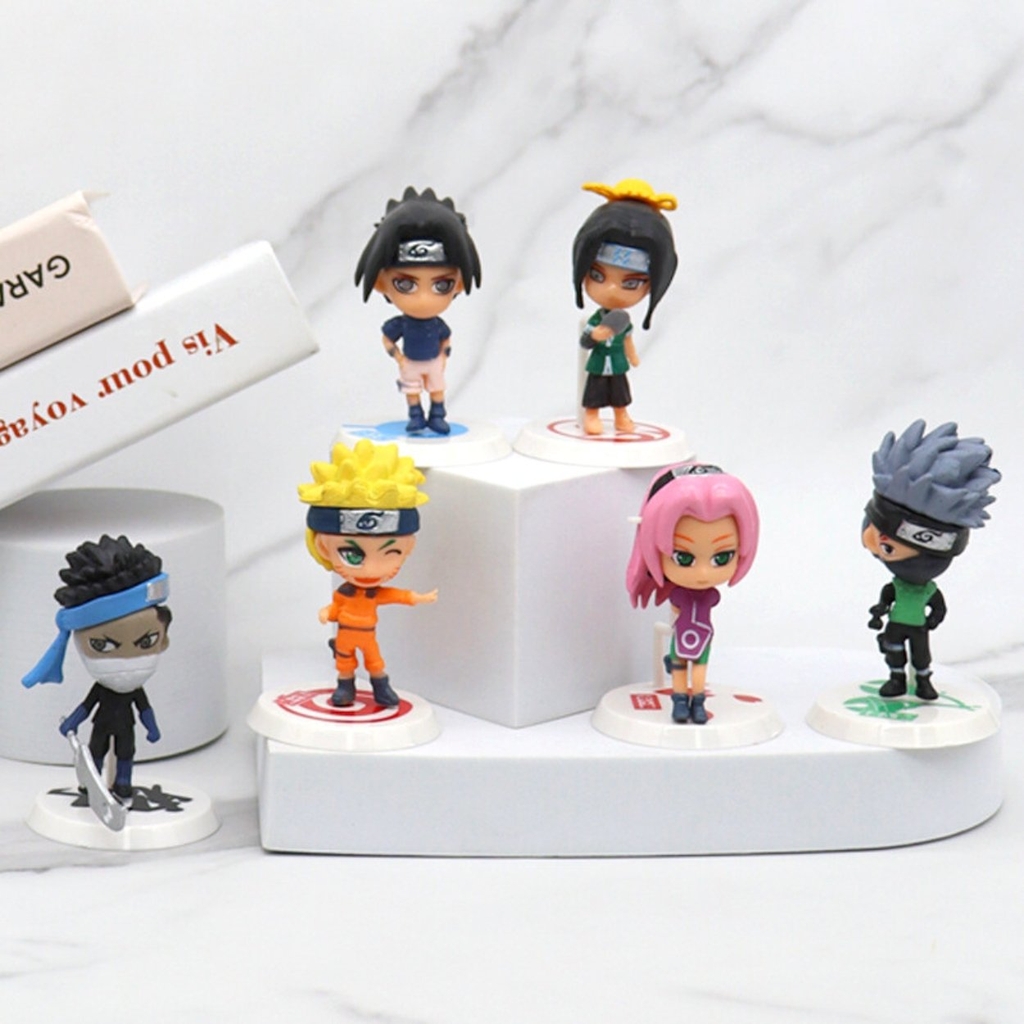 Mô hình Naruto combo 6 nhân vật bản A Cao 6-7cm - nặng 150Gram- Figure Naruto - No Box