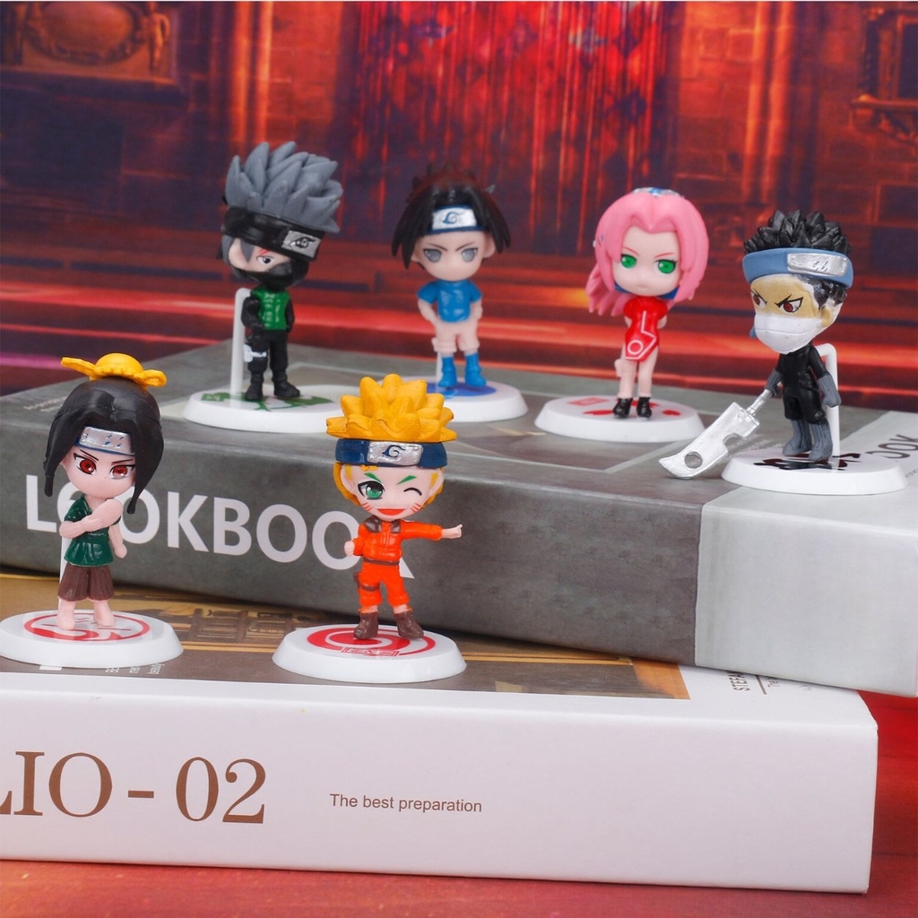 Mô hình Naruto combo 6 nhân vật bản A Cao 6-7cm - nặng 150Gram- Figure Naruto - No Box