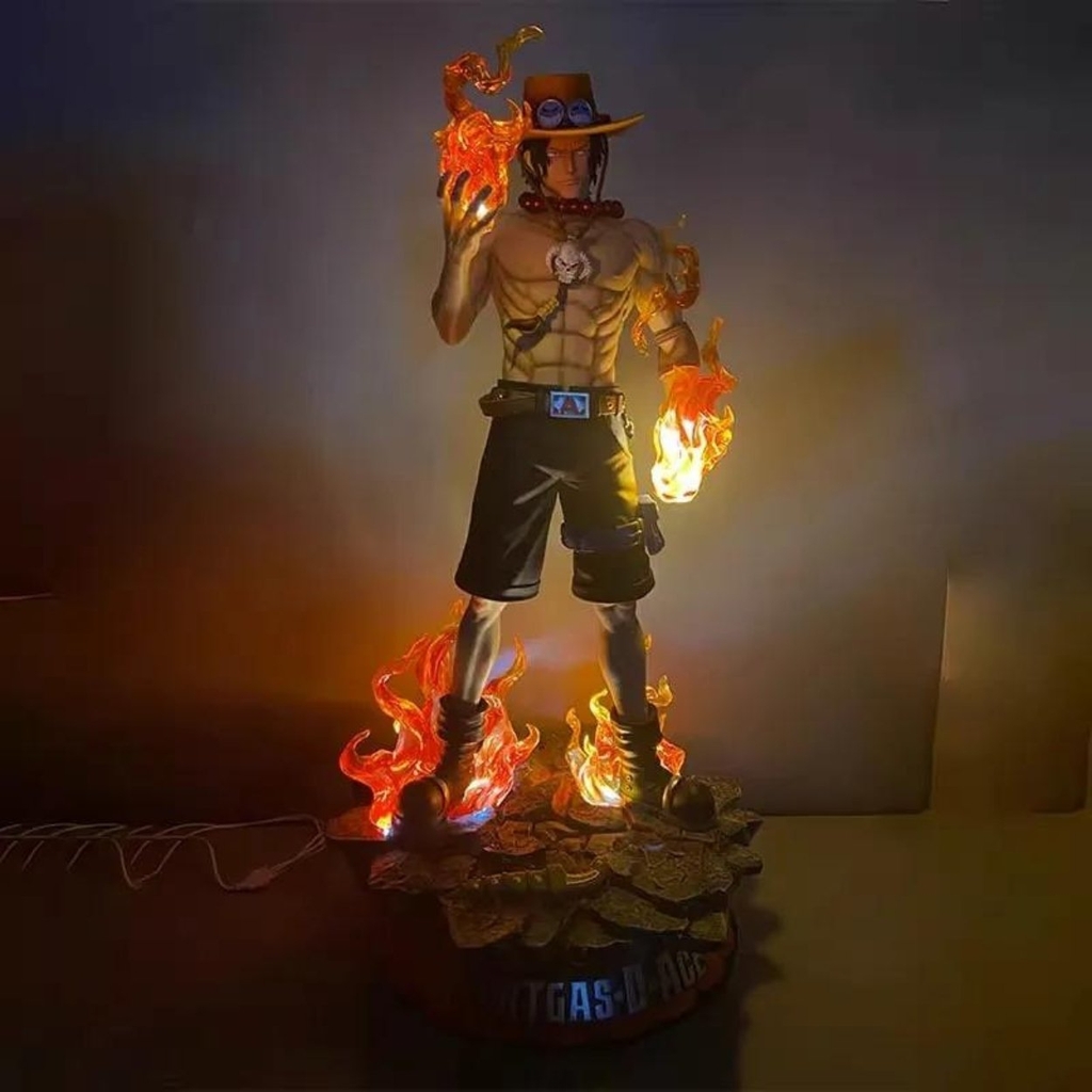 Mô Hình ACE  OnePiece dáng đứng siêu ngầu - cao 73cm - nặng 6kg5 - phụ kiện : 2 đầu + 1 dây sạc - Figure OnePiece - Có Hộp xốp + Box Bìa N2