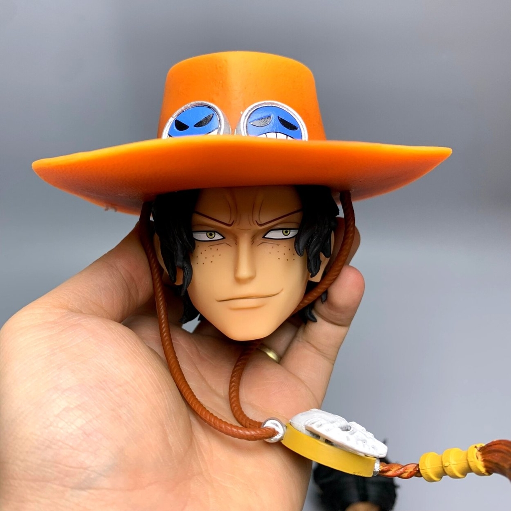 Mô Hình ACE  OnePiece dáng đứng siêu ngầu - cao 73cm - nặng 6kg5 - phụ kiện : 2 đầu + 1 dây sạc - Figure OnePiece - Có Hộp xốp + Box Bìa N2