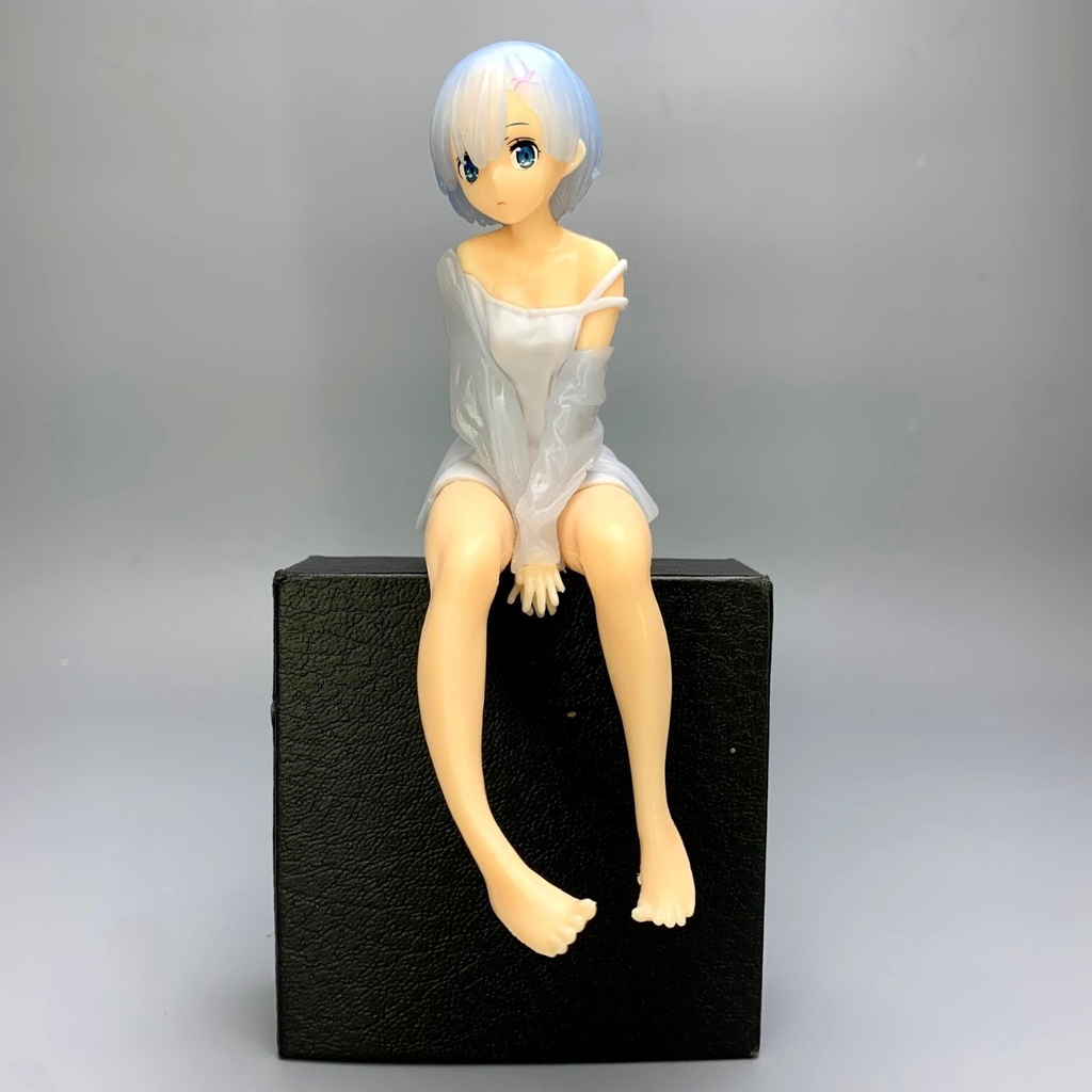 Mô Hình RE:ZERO Rem tóc xanh ngồi  - Cao 17cm - nặng 100Gram - No Box : bọc túi OPP