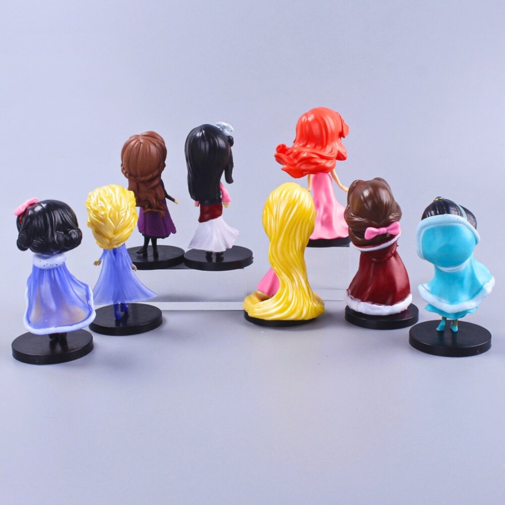 Mô Hình Bộ 8 các công chúa trong Disney - cao 10cm - nặng 300Gram - Figure Disney - No Box : bọc túi OPP