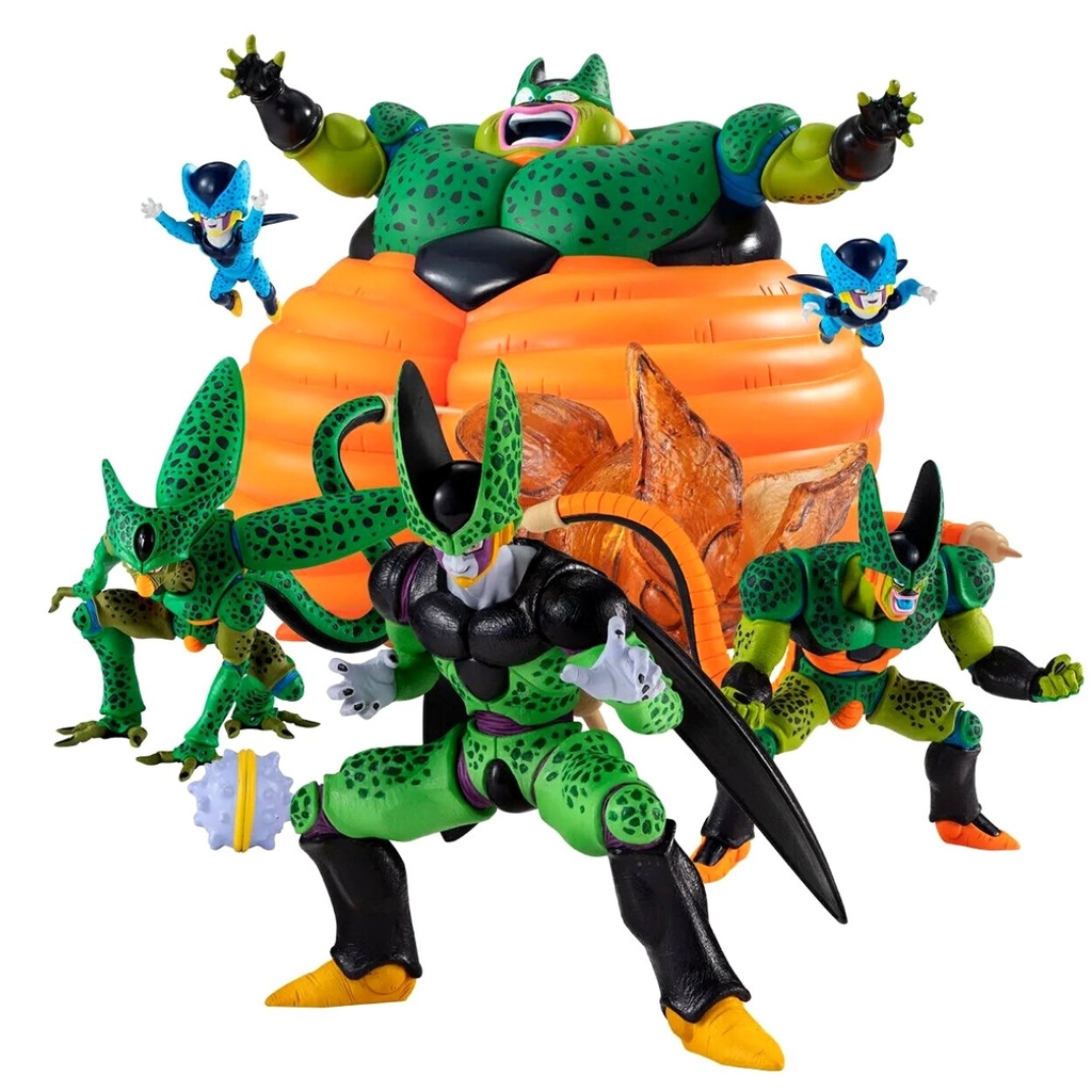 Mô hình DragonBall Tổng Hợp các biến thể của Cell bọ hung - Cao 8-10cm - nặng 600Gram - Dragon Ball - no box , bọc túi opp - N3-K51-T1-S3
