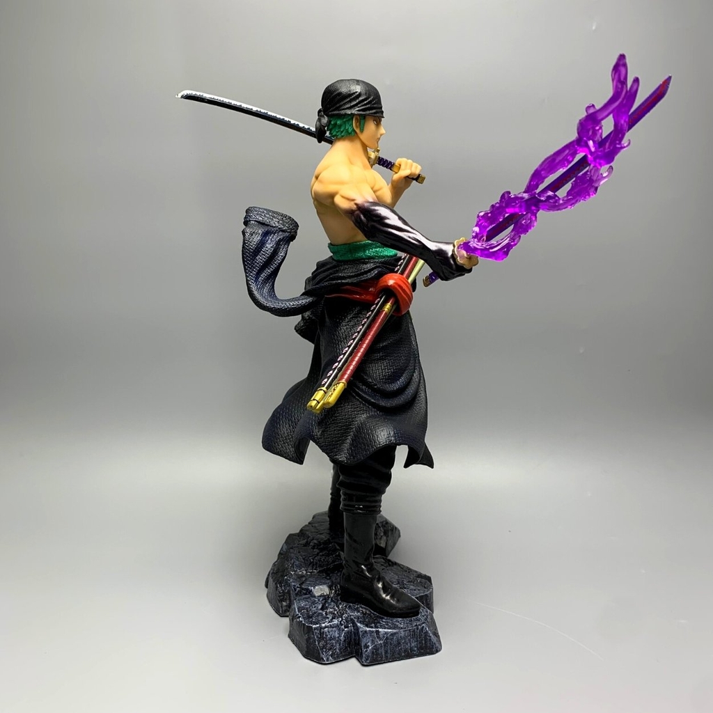 Mô Hình OnePieceZoro enma dáng đứng - Cao 30cm - rộng 29cm - nặng 1kg2 - Phụ kiện : 2 Kiếm + 2 đầu-  Figure OnePiece -  Có Hộp màu - N1-K48-T5-S3