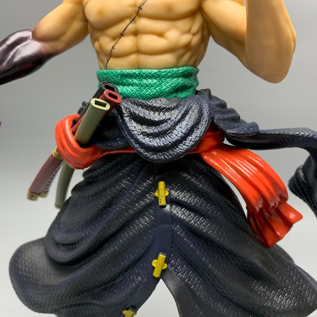 Mô Hình OnePieceZoro enma dáng đứng - Cao 30cm - rộng 29cm - nặng 1kg2 - Phụ kiện : 2 Kiếm + 2 đầu-  Figure OnePiece -  Có Hộp màu - N1-K48-T5-S3