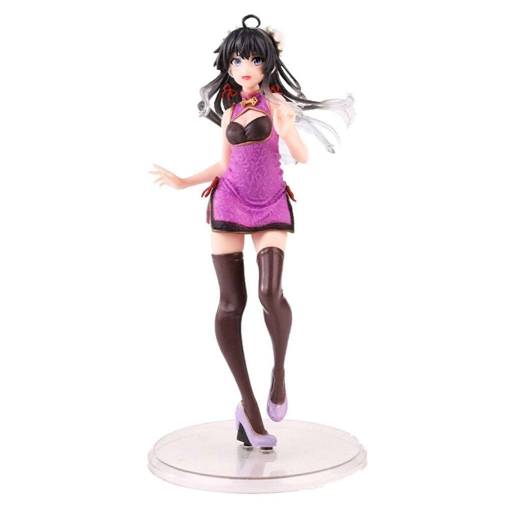 Mô Hình Yukinoshita Sườn Xám váy tím - Cao 22cm - rộng 11cm - nặng 125gram - Có Box : box màu  - (VAT : G873-84) -K20-T1-S2