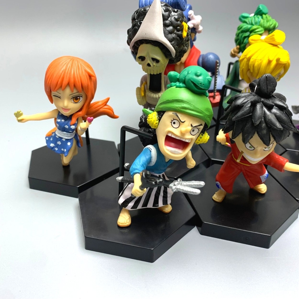 Mô hình OnePiece Bộ 9 nhân vật One Piece chibi - Cao 7-14cm - nặng 500Gram - Figure OnePiece - No Box - N3-K48-T3-S2