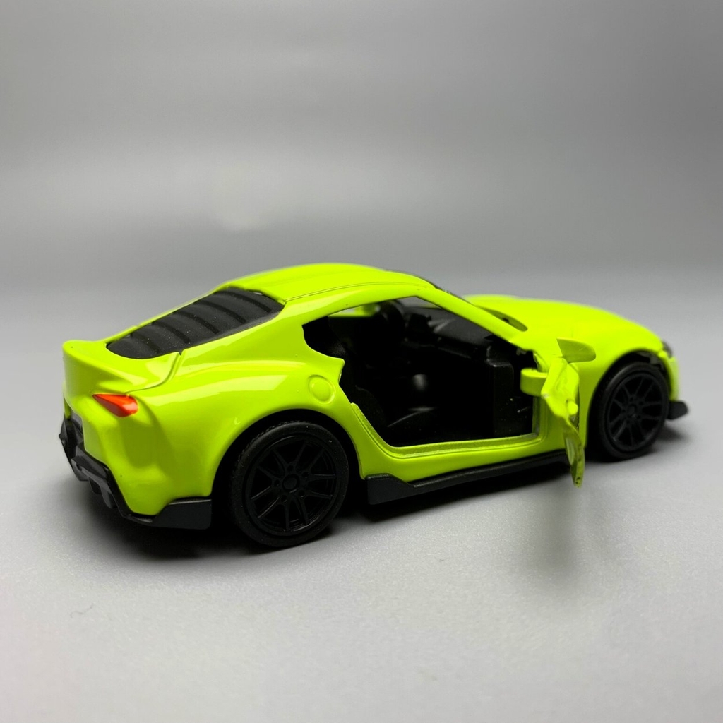 Mô Hình xe Toyota Supra xanh nõn chuối tỉ lệ 1:43 Hợp kim có thể mở cửa - bánh sau chạy cót - Dài 10cm - cao 3cm - nặng 200gram - Figure Oto - FULL BOX - SKU : oto16 - K63-T2-S5