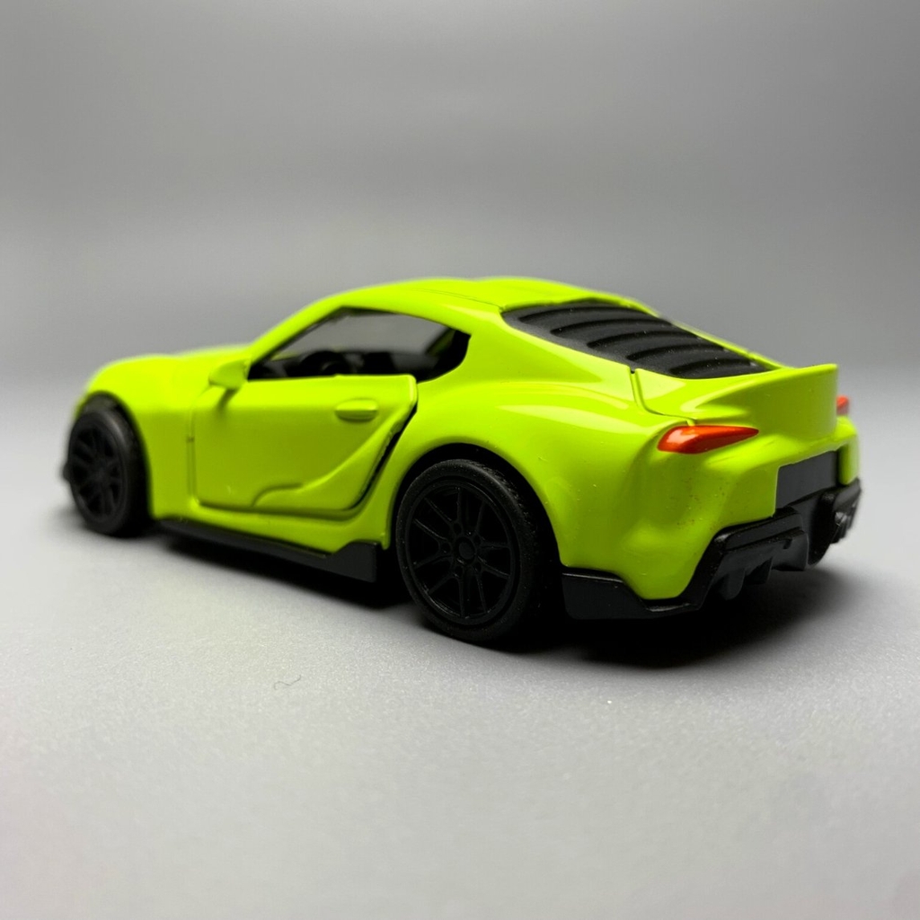 Mô Hình xe Toyota Supra xanh nõn chuối tỉ lệ 1:43 Hợp kim có thể mở cửa - bánh sau chạy cót - Dài 10cm - cao 3cm - nặng 200gram - Figure Oto - FULL BOX - SKU : oto16 - K63-T2-S5