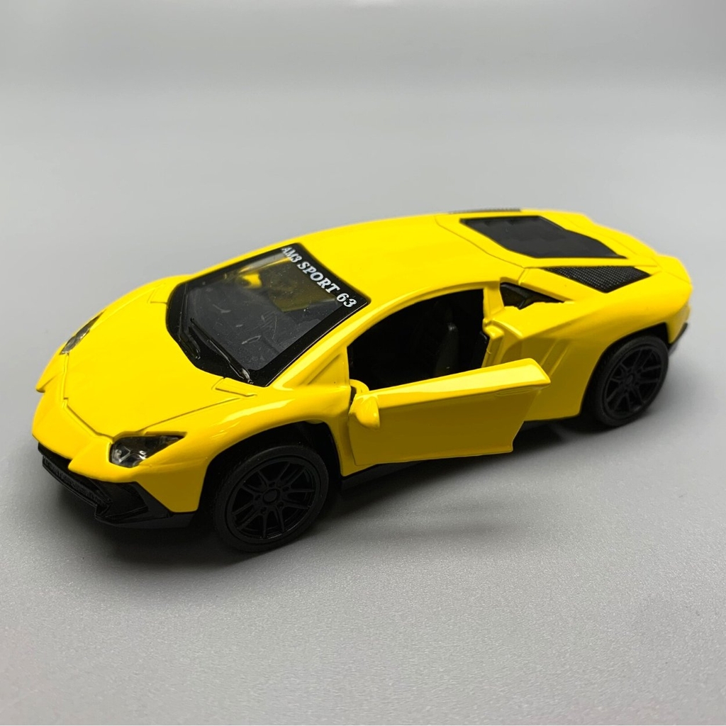 Mô Hình xe Lamborghini Huracan Vàng tỉ lệ 1:43 Hợp kim có thể mở cửa - bánh sau chạy cót - Dài 10cm - cao 3cm - nặng 200gram - Figure Oto - FULL BOX : SKU : OTO15 số 6