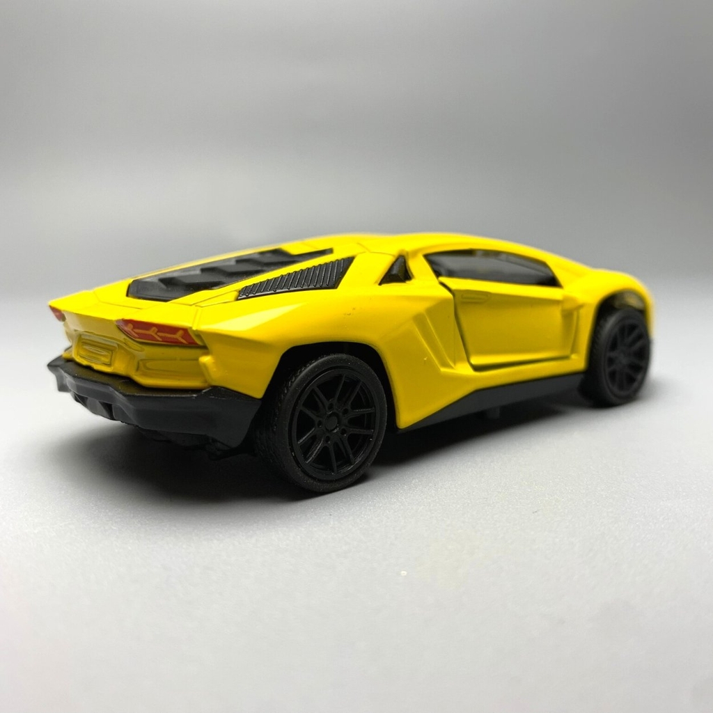Mô Hình xe Lamborghini Huracan Vàng tỉ lệ 1:43 Hợp kim có thể mở cửa - bánh sau chạy cót - Dài 10cm - cao 3cm - nặng 200gram - Figure Oto - FULL BOX : SKU : OTO15 số 6