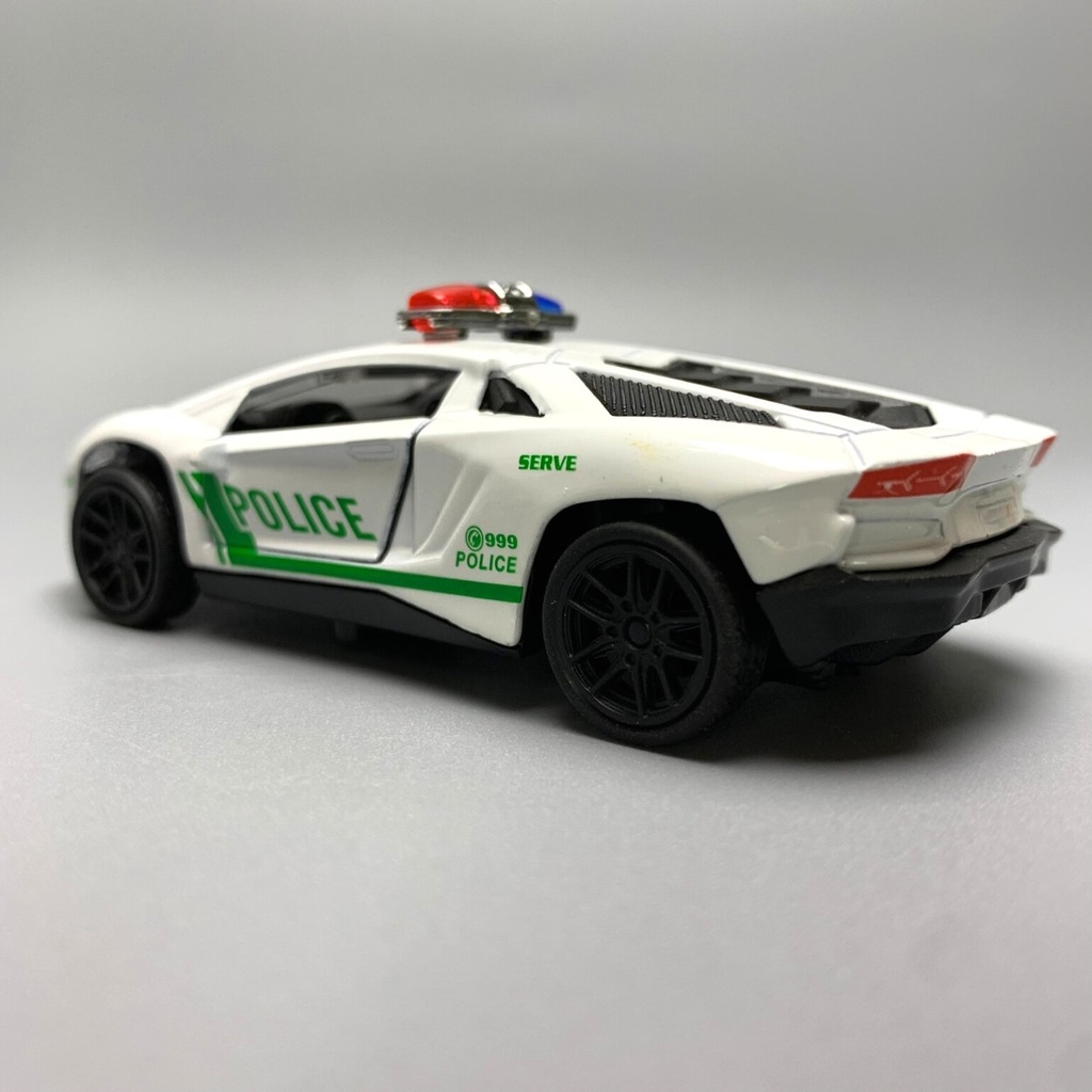 Mô Hình xe police Lamborghini Huracan Trắng tỉ lệ 1:43 Hợp kim có thể mở cửa - bánh sau chạy cót - Dài 10cm - cao 3cm - nặng 200gram - Figure Oto - FULL BOX : box màu - SKU : oto9 số13