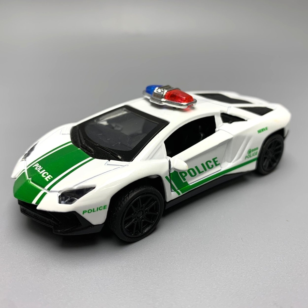 Mô Hình xe police Lamborghini Huracan Trắng tỉ lệ 1:43 Hợp kim có thể mở cửa - bánh sau chạy cót - Dài 10cm - cao 3cm - nặng 200gram - Figure Oto - FULL BOX : box màu - SKU : oto9 số13
