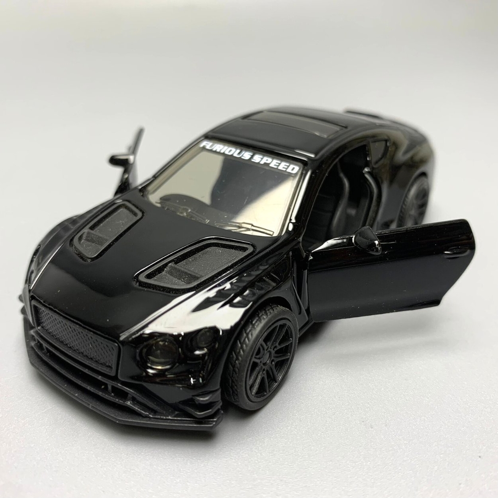 Mô Hình xe Bentley GT Màu Đen tỉ lệ 1:43 Hợp kim có thể mở cửa - bánh sau chạy cót - Dài 10cm - cao 3cm - nặng 200gram - Figure Oto - FULL BOX : box màu số 23