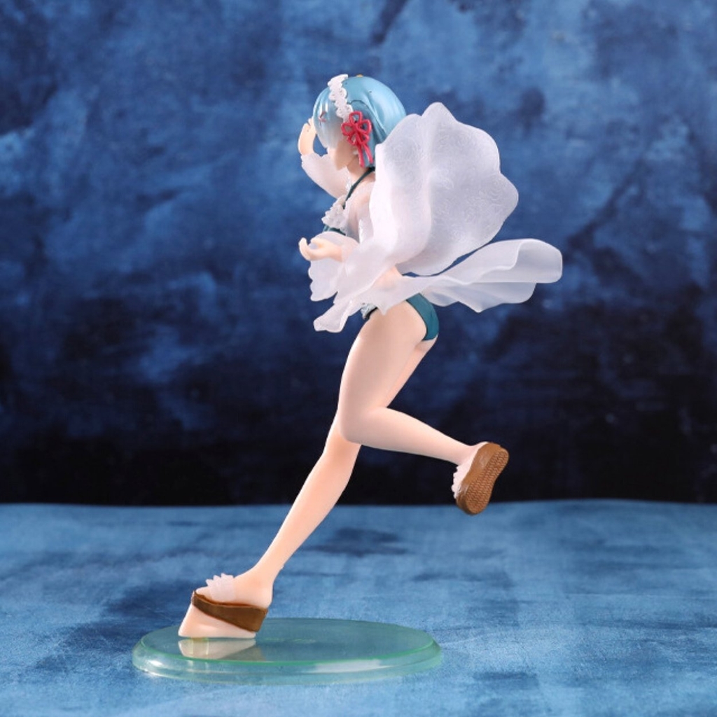 Mô Hình RE:ZERO Rem tóc xanh bikini dáng đứng siêu quyến rũ -  cao 21cm - rộng 11cm - nặng 130Gram - Figure RE:ZERO - Có Hộp màu