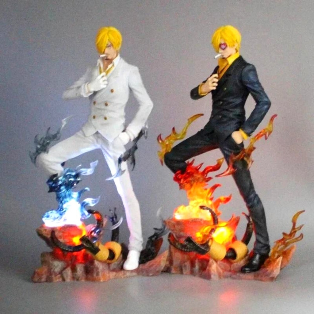 Mô Hình OnePiece Sanji chân lửa áo trắng  - Cao 27cm - nặng 1kg - Figure OnePiece - No box -