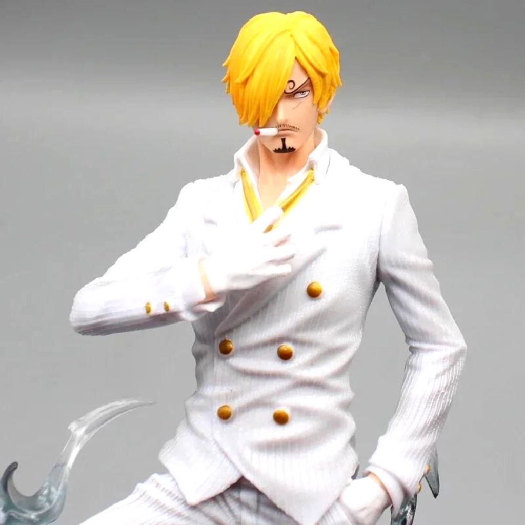 Mô Hình OnePiece Sanji chân lửa áo trắng  - Cao 27cm - nặng 1kg - Figure OnePiece - No box -