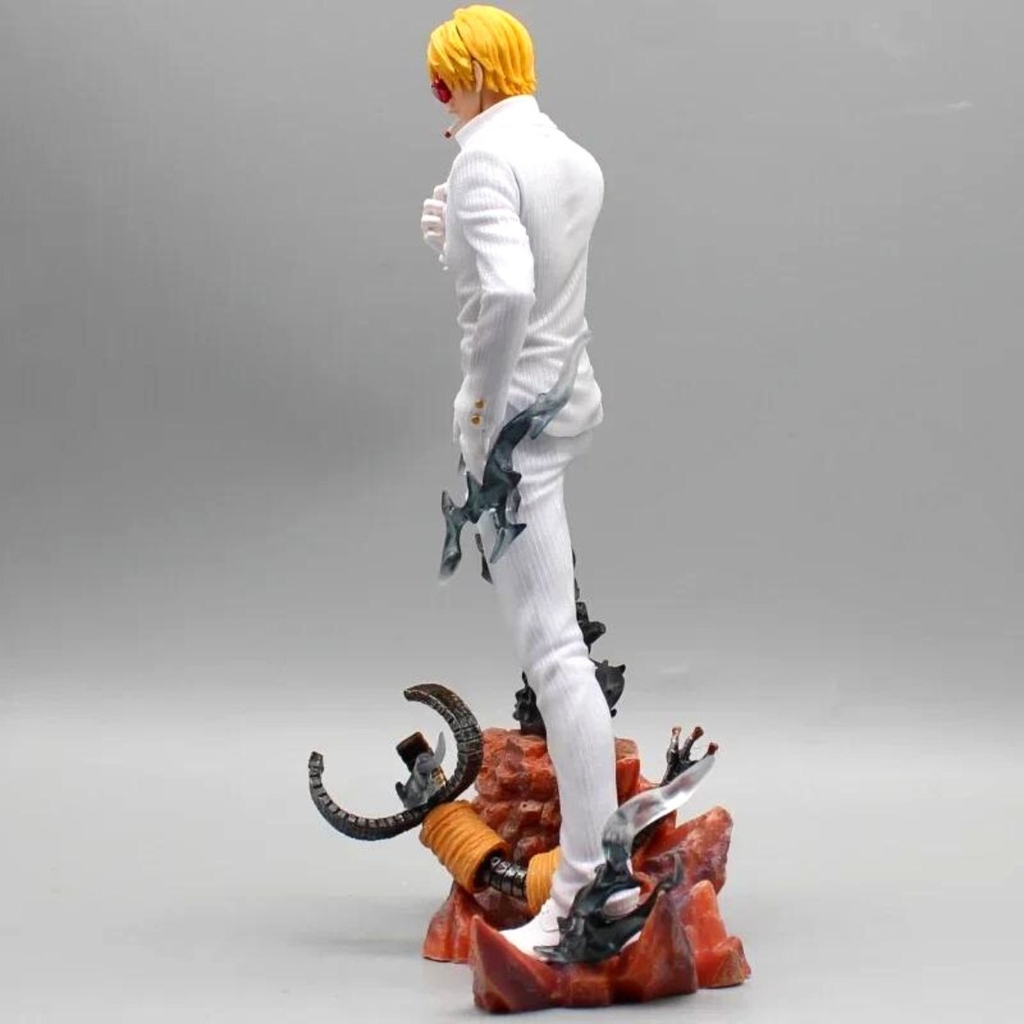 Mô Hình OnePiece Sanji chân lửa áo trắng  - Cao 27cm - nặng 1kg - Figure OnePiece - No box -
