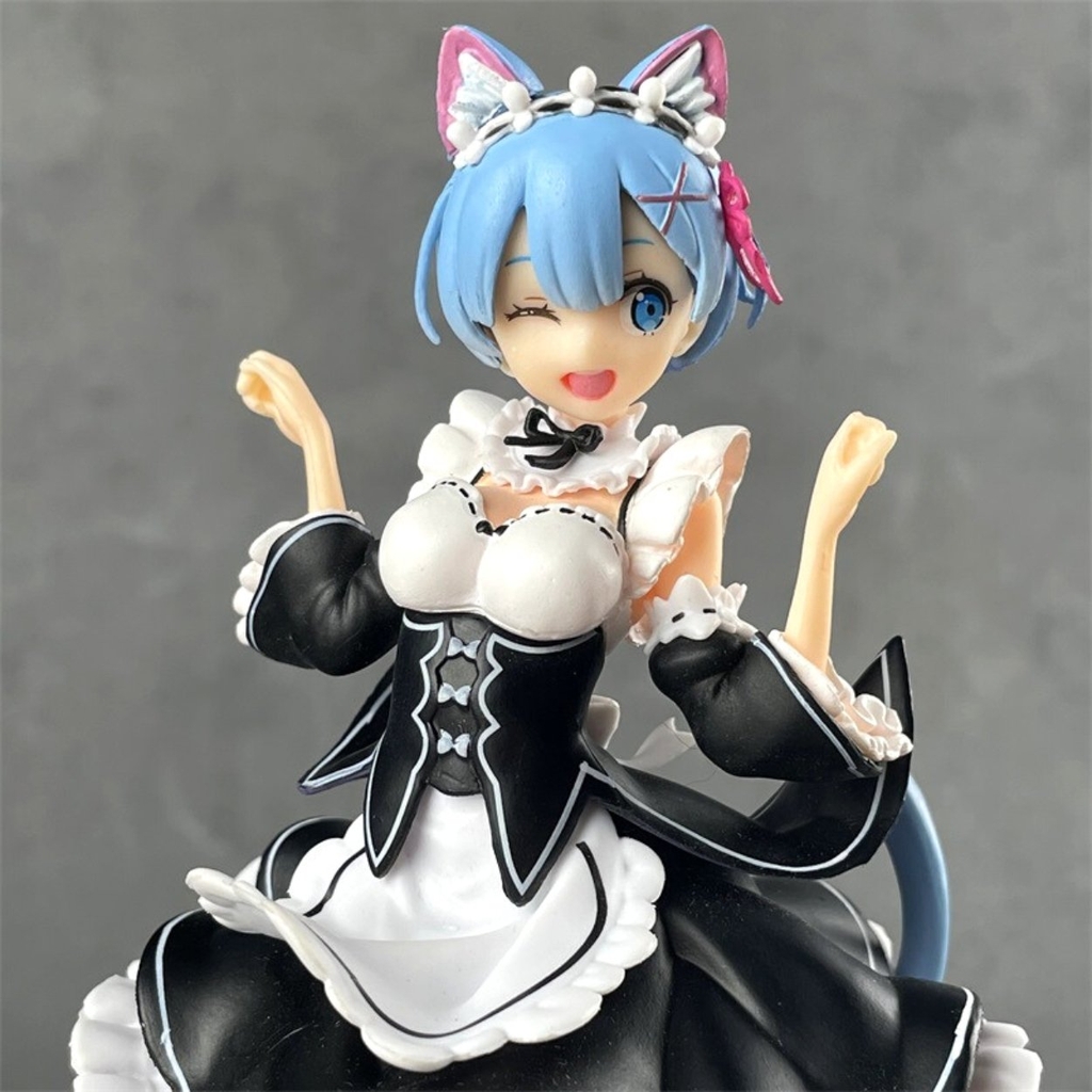 Mô Hình RE:ZERO Rem Cosplay Cô Hầu Gái - Cao 23cm - rộng 13cm - nặng 450Gram - Figure RE:ZERO - Có Hộp màu