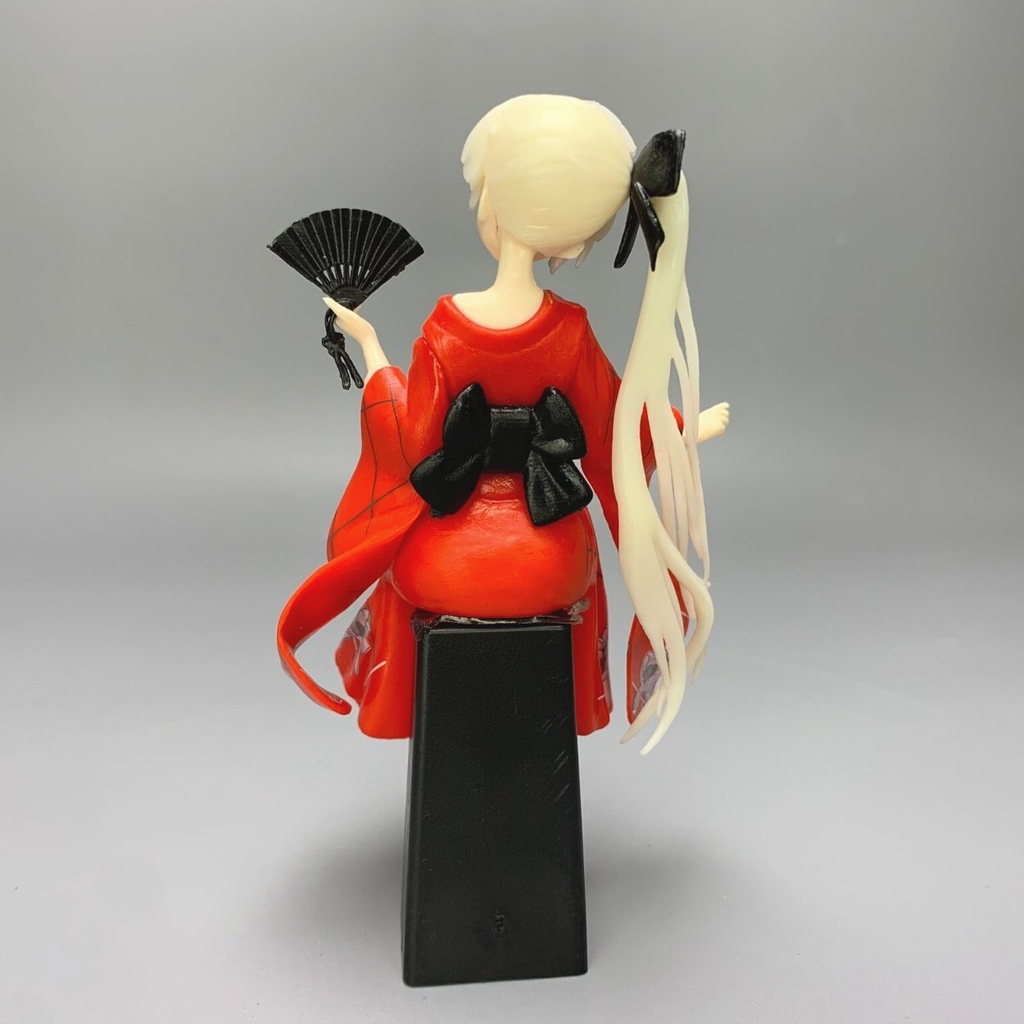 Mô Hình Kasugano Sora váy kimono Đỏ - Cao 9cm - nặng 100gram - Phụ kiện : không đế + 1 tay cầm quạt + 1 tay cầm kiếm + Miếng dán - Figure Kasugano Sora - No Box