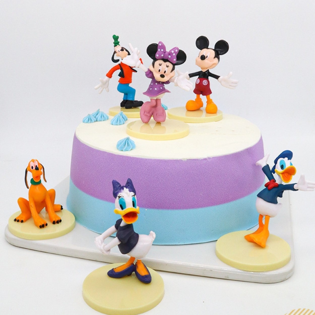 Mô Hình Bộ 6 các nhân vật Chuột Mickey - Cao 6-9cm tùy nhân vật - nặng 140gram - Figure Chuột Mickey - No box : bọc túi OPP