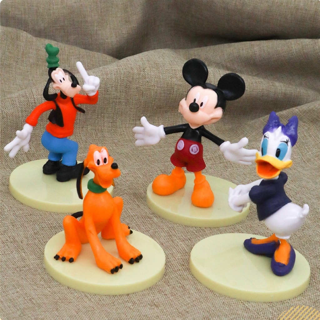 Mô Hình Bộ 6 các nhân vật Chuột Mickey - Cao 6-9cm tùy nhân vật - nặng 140gram - Figure Chuột Mickey - No box : bọc túi OPP