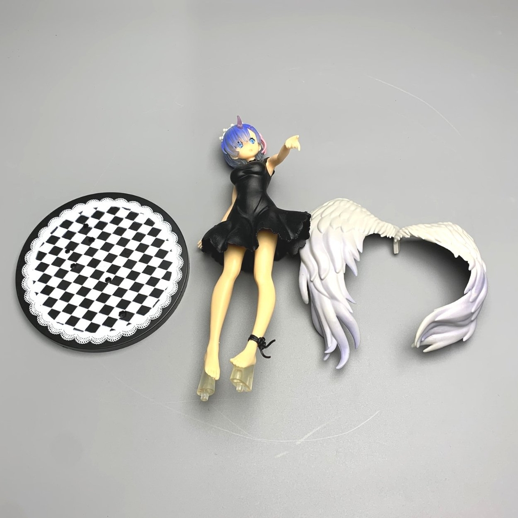 Mô Hình RE:ZERO Rem Thiên thần váy đen - Cao 21cm - ngang 12cm - nặng 200gram  - Figure RE:ZERO - no box - N1-K31-T3-S1