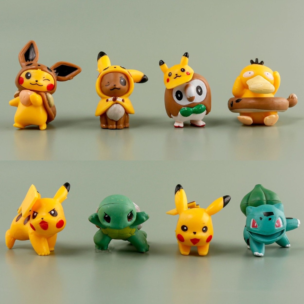 Mô Hình POKEMON 8 nhân vật Pokemon - Cao 4cm - nặng 100gram - Figure POKEMON No box : bọc túi OPP