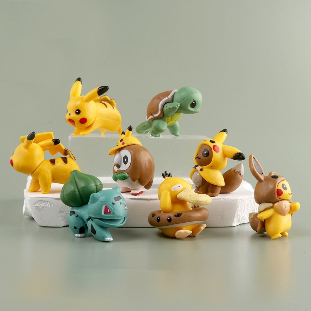 Mô Hình POKEMON 8 nhân vật Pokemon - Cao 4cm - nặng 100gram - Figure POKEMON No box : bọc túi OPP